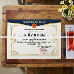 In Bằng Khen Giấy Khen Giá Rẻ Thiết Kế Sang Trọng Lấy Ngay