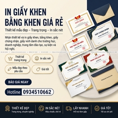 In Giấy Khen Bằng Khen Giá Rẻ Thiết Kế Mẫu Đẹp Trang Trọng