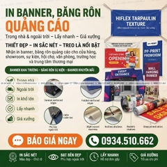 In Banner, Băng Rôn Quảng Cáo - Trong Nhà & Ngoài Trời, Lấy Nhanh, Giá Xưởng