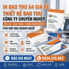 In Bao Thư A4 Giá Rẻ – Thiết Kế Bao Thư Công Ty Chuyên Nghiệp