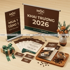 Gói In Trọn Bộ Khai Trương - Tờ Rơi + Standee + Name Card + Banner