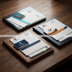 In Văn Phòng Phẩm Doanh Nghiệp Trọn Bộ - Giấy Tiêu Đề, Phong Bì, Card, Kẹp File