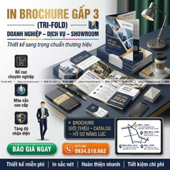 In Brochure Gấp 3 (Tri-fold) Chuyên Nghiệp - Doanh Nghiệp, Dịch Vụ, Showroom