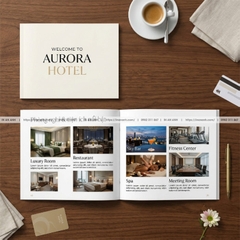 In Brochure Khách Sạn, Hotel - Mẫu Sang Trọng Giới Thiệu Phòng & Dịch Vụ