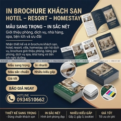In Brochure Khách Sạn, Hotel - Mẫu Sang Trọng Giới Thiệu Phòng & Dịch Vụ