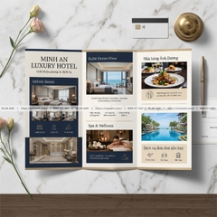 In Brochure Khách Sạn, Hotel - Mẫu Sang Trọng Giới Thiệu Phòng & Dịch Vụ