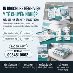 In Brochure Bệnh Viện, Y Tế - Giới Thiệu Dịch Vụ Khám Chữa Chuyên Nghiệp