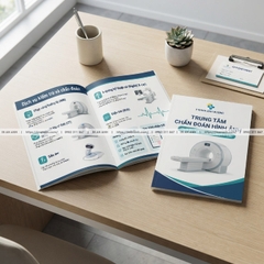 In Brochure Bệnh Viện, Y Tế - Giới Thiệu Dịch Vụ Khám Chữa Chuyên Nghiệp