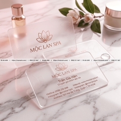 In Card Visit Nhựa Trong Suốt - Chống Nước, Siêu Bền, Độc Đáo