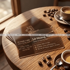 In Card Visit Nhựa Trong Suốt - Chống Nước, Siêu Bền, Độc Đáo