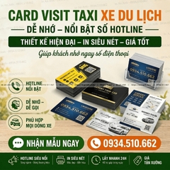 Card Visit Taxi, Xe Du Lịch - Dễ Nhớ, Nổi Bật Số Hotline