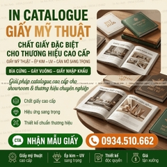 In Catalogue Giấy Mỹ Thuật - Chất Giấy Đặc Biệt Cho Thương Hiệu Cao Cấp