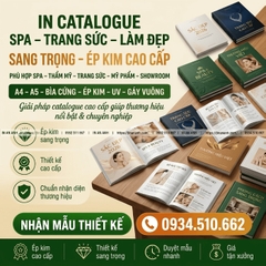 In Catalogue Spa, Trang Sức, Làm Đẹp - Sang Trọng, Ép Kim Cao Cấp