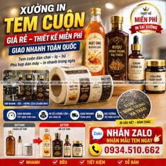 Xưởng In Tem Cuộn Flexo Cho Máy Dán Tự Động