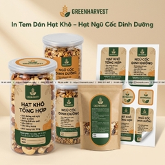 In Tem Dán Hũ Đựng Hạt Điều, Macca, Hạnh Nhân