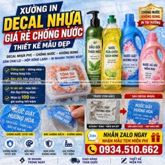 Xưởng In Decal Nhựa Giá Rẻ Chống Nước Thiết Kế Mẫu Đẹp