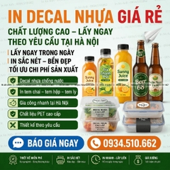 Dịch Vụ In Decal Nhựa PVC, PET Kháng Dầu
