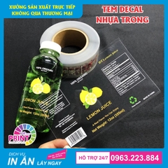 In Decal Trong Suốt Theo Yêu Cầu – Đẹp, Rẻ, Lấy Ngay