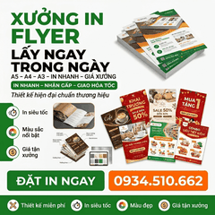 Xưởng In Flyer Lấy Ngay Trong Ngày Tại Hà Nội - Đặt Sáng Lấy Chiều