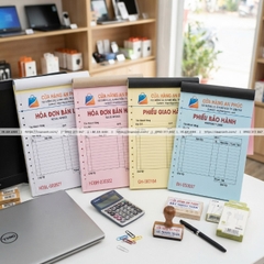 In Hóa Đơn Bán Lẻ, Bán Hàng - Quyển 2-3 Liên Carbonless, Đánh Số, In Logo