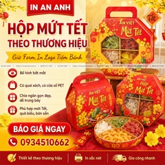 Hộp Mứt Tết Theo Thương Hiệu - Giữ Form, In Logo Tiệm Bánh