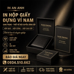 In Hộp Đựng Ví nam Cao Cấp - Sang Trọng, Ép Kim Theo Thương Hiệu
