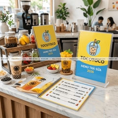 In Menu Nhựa PVC Theo Yêu Cầu - Chống Nước, Bền Đẹp, Lau Sạch Dễ Dàng