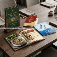 In Menu Quán Ăn - Thực Đơn Bền, Chống Dầu Nước, Giá Rẻ, Dễ Lau