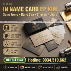 In Card Visit Ép Kim Cao Cấp - Sang Trọng, Bám Mực Sắc Nét