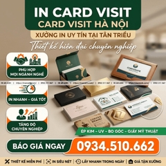 In Card Visit, Name Card Giá Rẻ Tại Hà Nội - Miễn Phí Thiết Kế