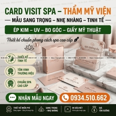 Card Visit Spa, Thẩm Mỹ Viện - Mẫu Sang Trọng, Nhẹ Nhàng, Tinh Tế