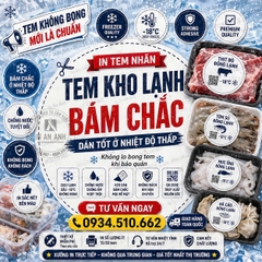 In Nhãn Thực Phẩm Đông Lạnh Giá Rẻ Thiết Kế Chịu Nước