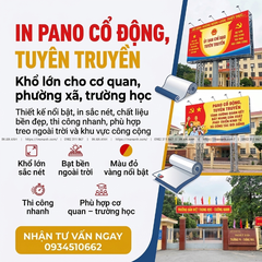 In Pano Cổ Động, Tuyên Truyền - Khổ Lớn Cho Cơ Quan, Phường Xã, Trường Học
