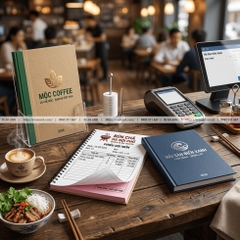 In Quyển Order Nhà Hàng, Cafe - Phiếu Gọi Món 2-3 Liên, Có Logo