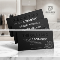 In Phiếu Quà Tặng Cao Cấp Ép Kim – UV – Dập Nổi
