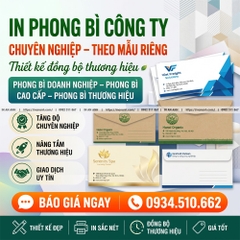 In Phong Bì Công Ty Theo Bộ Nhận Diện - Chuyên Nghiệp, Đồng Bộ Thương Hiệu