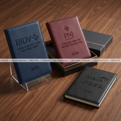 In Sổ Bìa Da Cao Cấp - Sổ Da Ép Logo Sang Trọng, Làm Quà Tặng Doanh Nghiệp