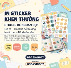 In Sticker Khen Thưởng Giá Rẻ Thiết Kế Sticker Bé Ngoan Đẹp