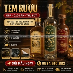 In Tem Nhãn Rượu Giá Rẻ Thiết Kế Mẫu Nhãn Rượu Vang Đẹp