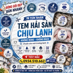 In Nhãn Thực Phẩm Đông Lạnh Giá Rẻ Thiết Kế Chịu Nước