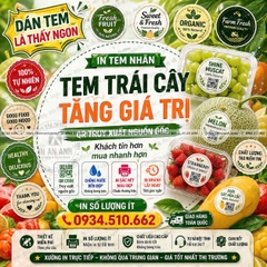 In Tem Nhãn Trái Cây Giá Rẻ Thiết Kế Nhãn Hoa Quả Đẹp