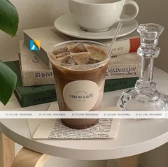In tem dán ly trà sữa, ly cafe nhựa đẹp lấy nhanh, giá rẻ