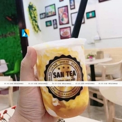 In tem dán ly trà sữa, ly cafe nhựa đẹp lấy nhanh, giá rẻ