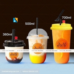 In tem dán ly trà sữa, ly cafe nhựa đẹp lấy nhanh, giá rẻ