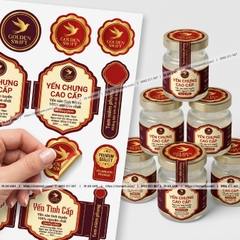 In Tem Dán Hũ Yến Sào Chống Nước, Để Tủ Lạnh