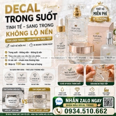 In Decal Trong Suốt Theo Yêu Cầu Thiết Kế Miễn Phí Theo Yêu Cầu