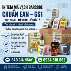 In Tem Mã Vạch Barcode Chuẩn EAN, GS1