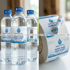 In Tem Chai Nước Suối Cuộn Flexo Dán Tự Động