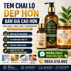 In Tem Dán Chai Nhựa PE, PET, HDPE Bám Chặt