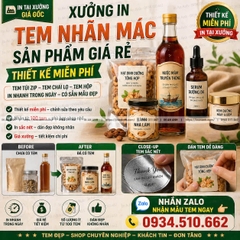 Xưởng In Tem Nhãn Mác Sản Phẩm Giá Rẻ Thiết Kế Miễn Phí